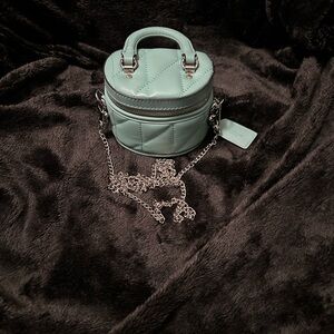 Coach Mini Bag in Teal with Silver Accents